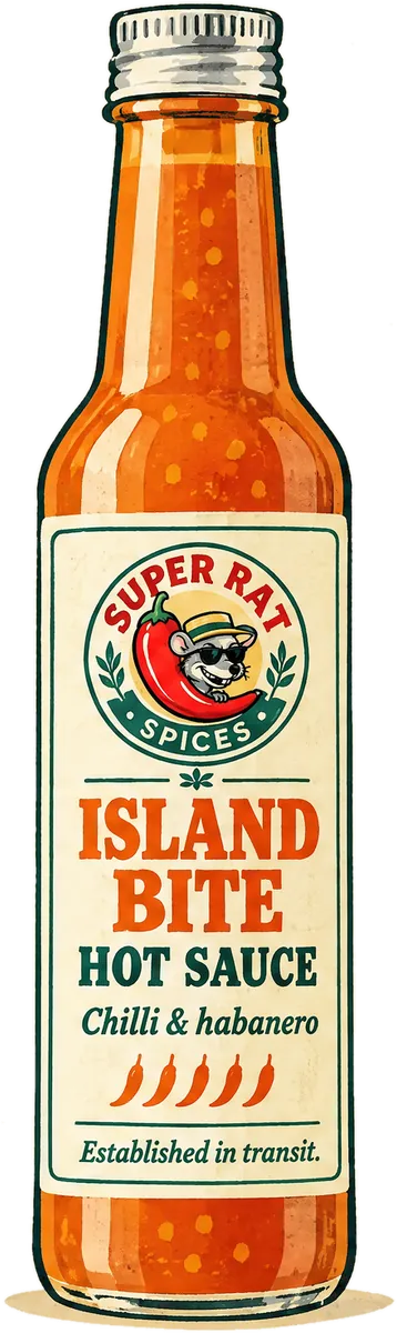 Artist's impression of the Island Bite hot sauce