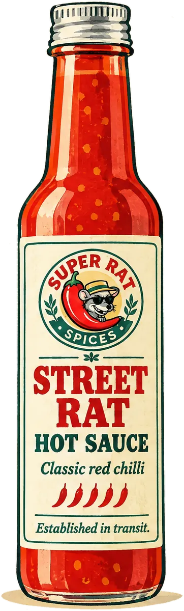 Artist's impression of the Street Rat hot sauce